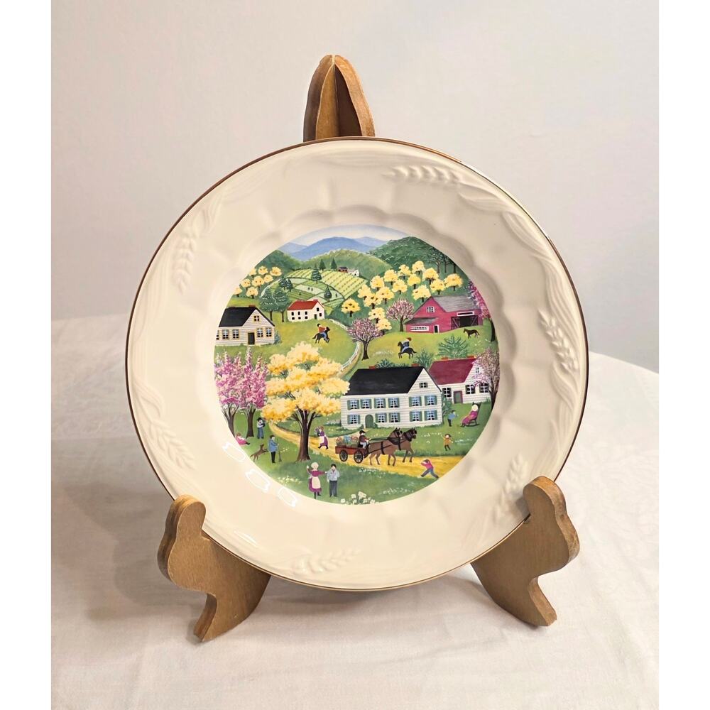 Vtg Royal Crownford Ironstone 8" Plate Weatherby Hanley England Family Gathering